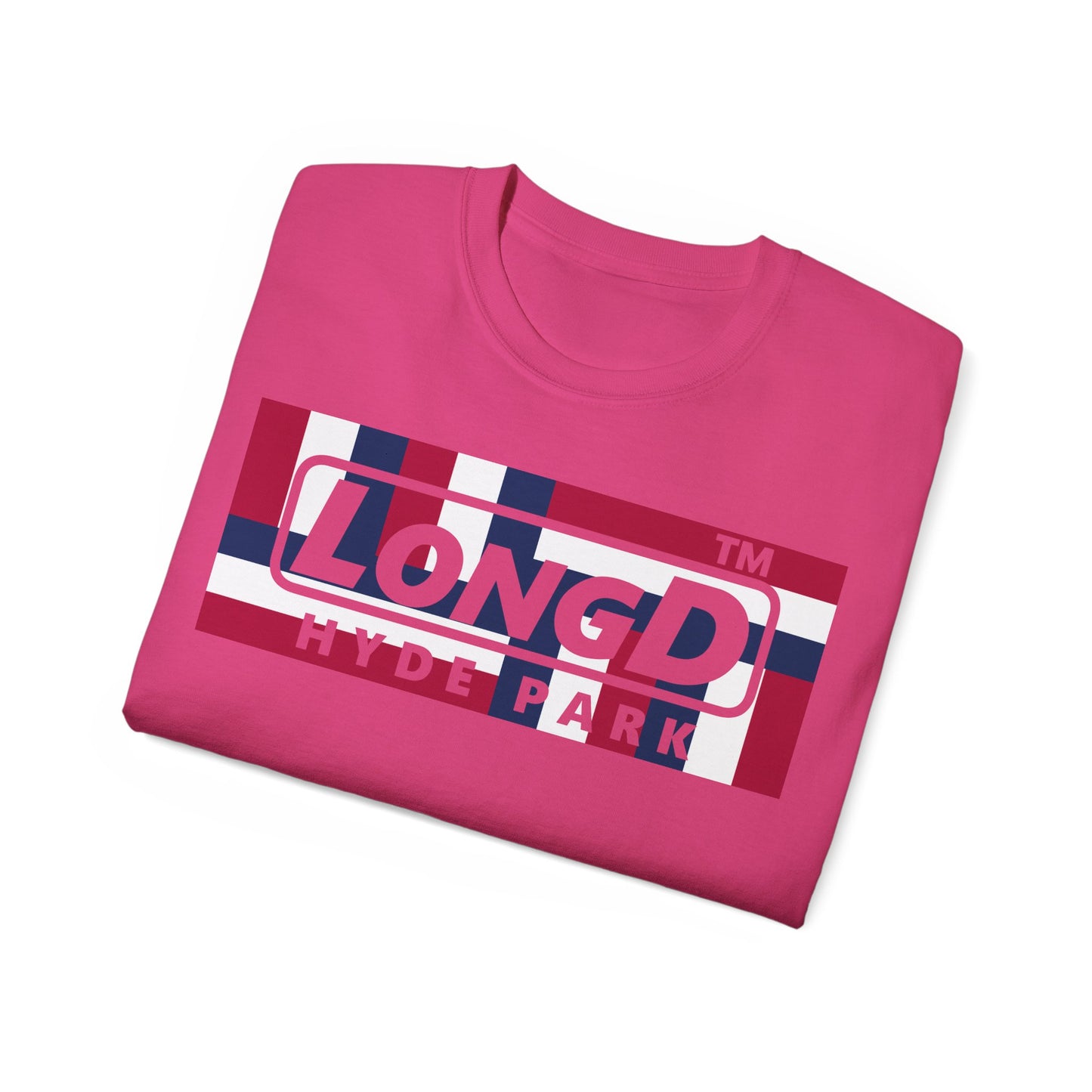 LongD negative modified windmill Hyde Park logo cotton tee (patriotic colors)