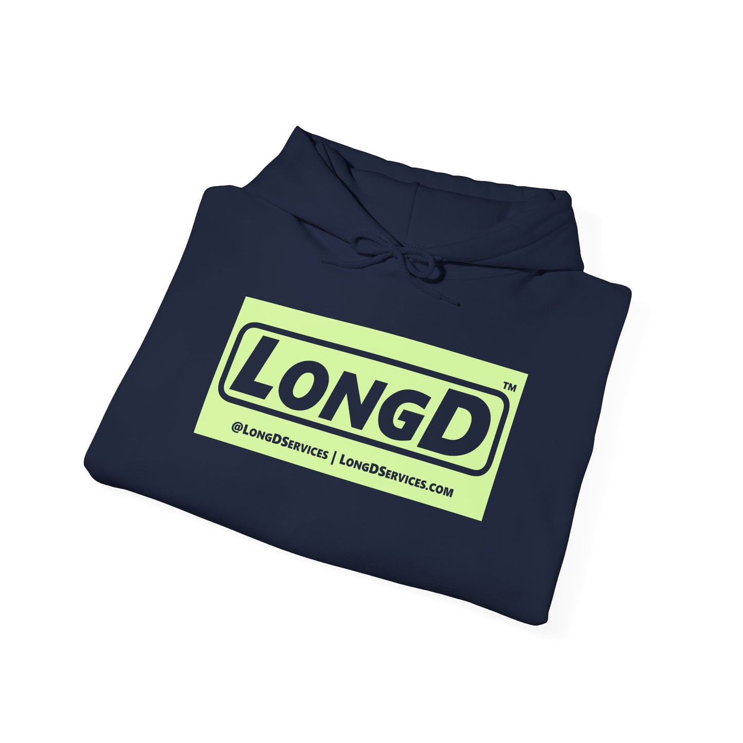 LongD® Logo Hoodie pastel negative green text