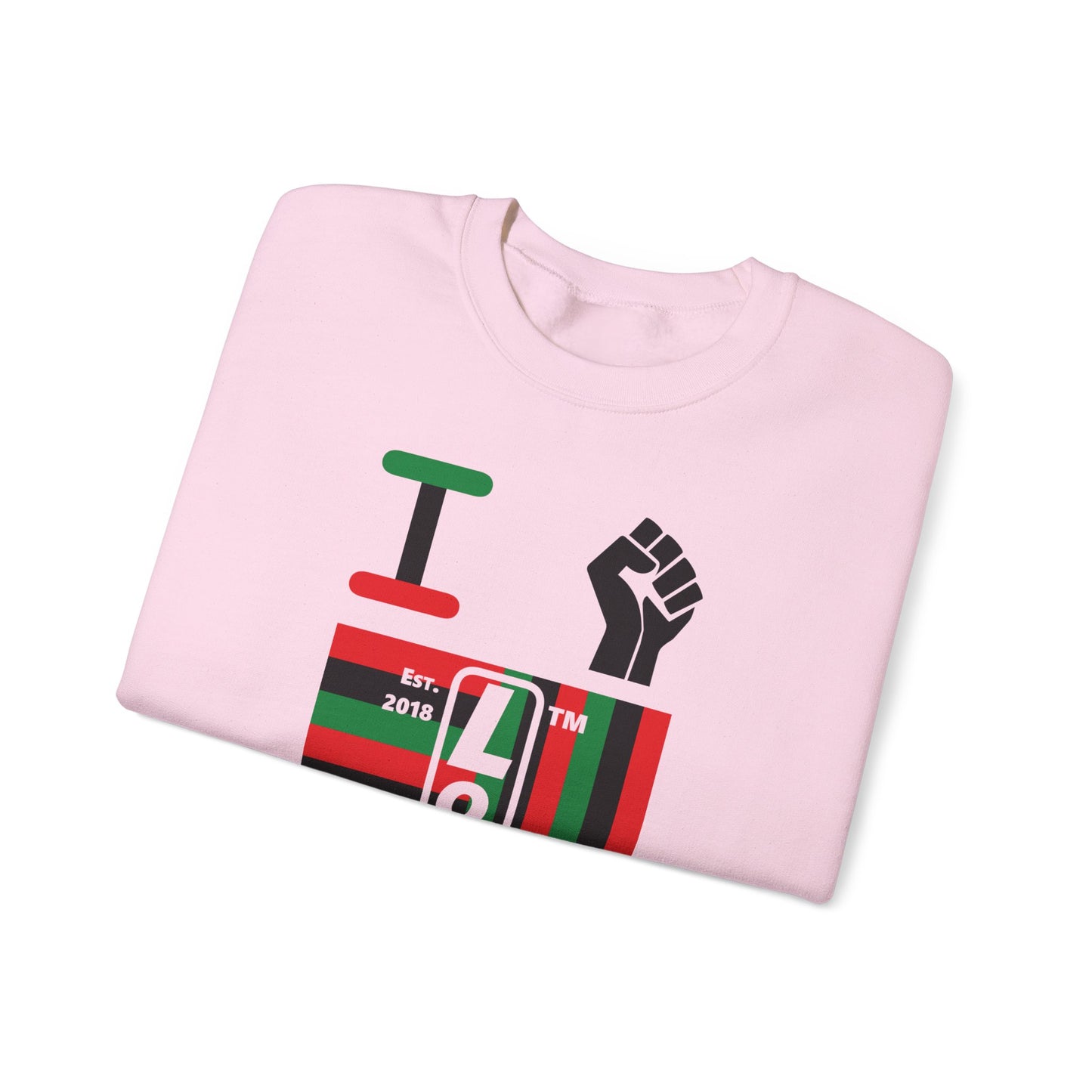 I Fist LongD negative windmill Hyde Park upright logo crewneck sweatshirt