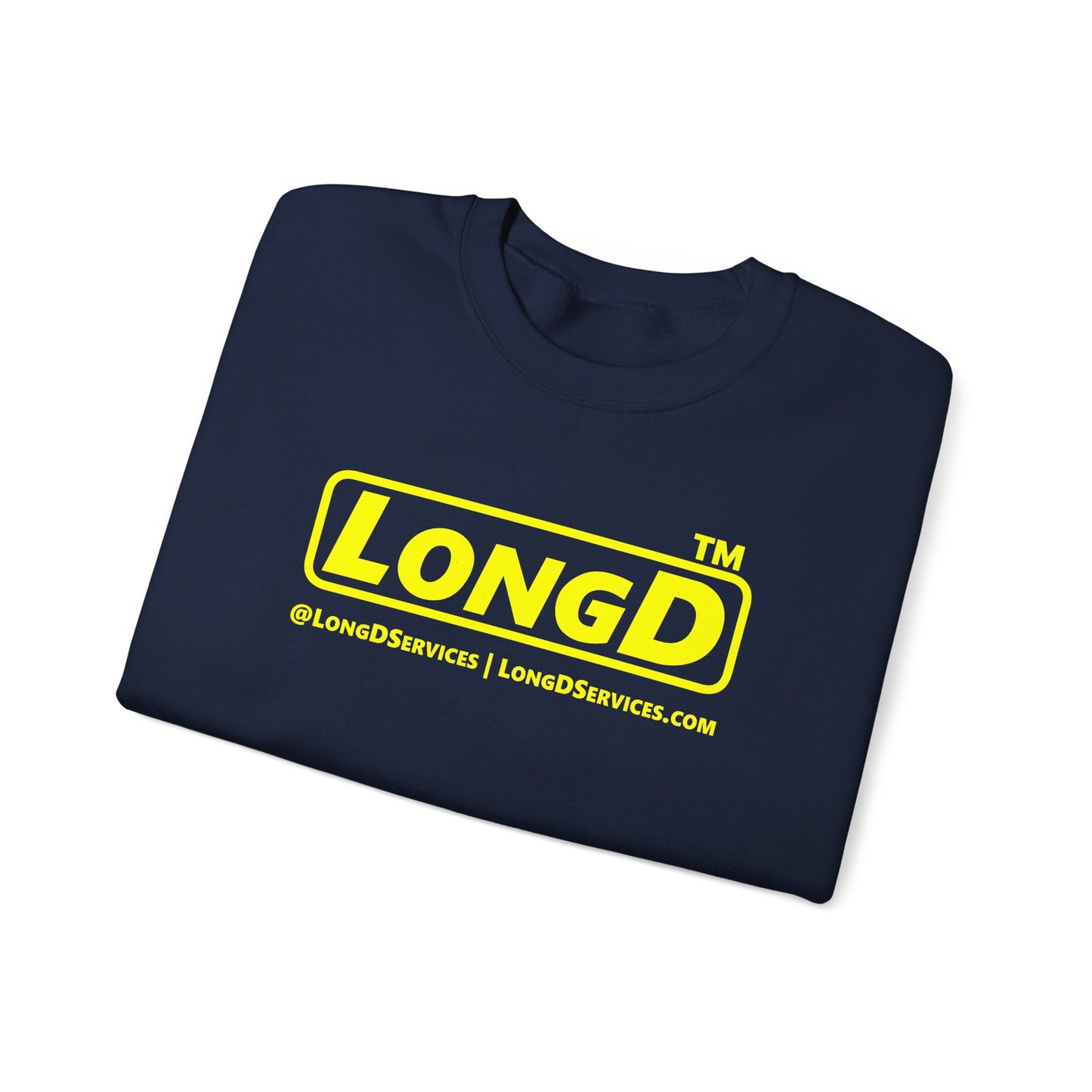 LongD Tag-domain positive alternate basic logo crewneck sweatshirt