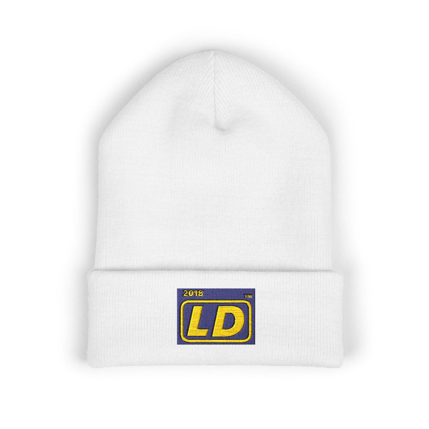 Embroidered Classic Cuffed Beanie reverse official logo initials
