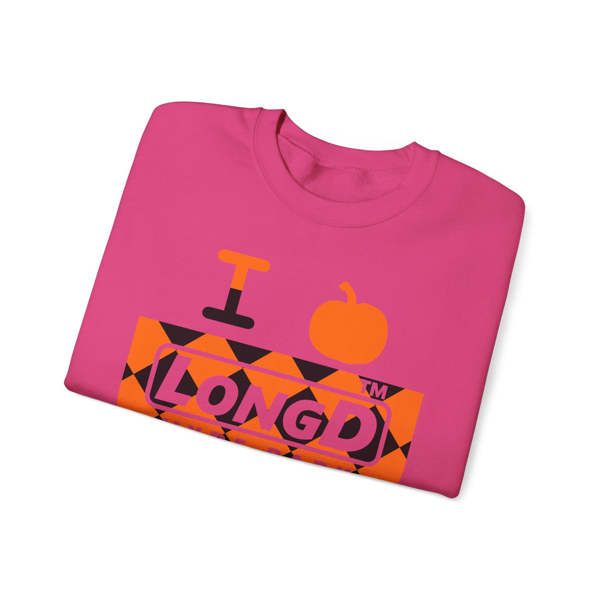 I pumpkin LongD Hyde Park negative argyle logo crewneck sweatshirt