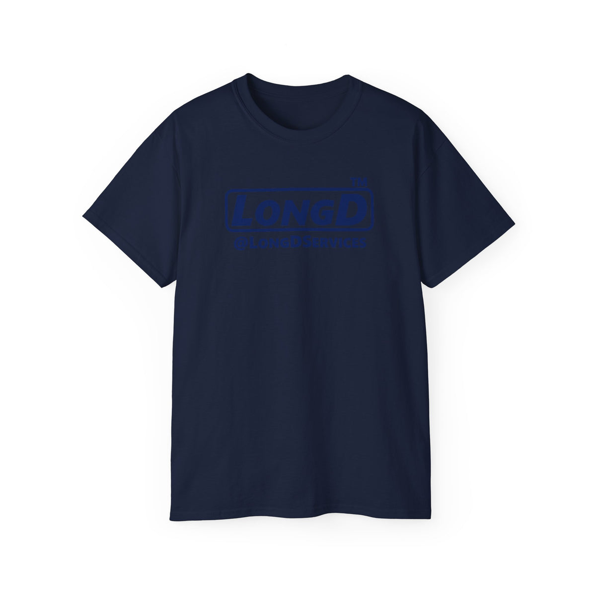 LongD Tag positive basic Navy (002060) logo cotton tee