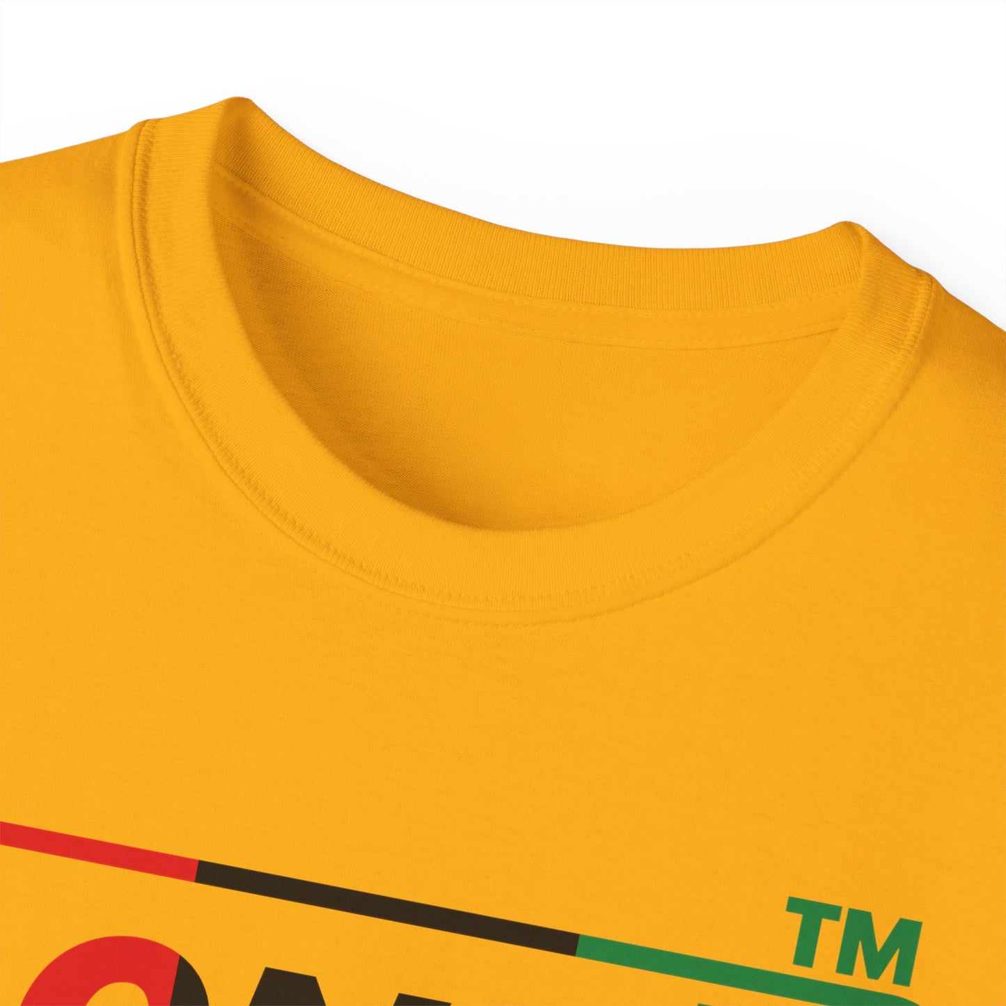 LongD positive vertical 3-striped Hyde Park logo cotton tee (Juneteenth colors)