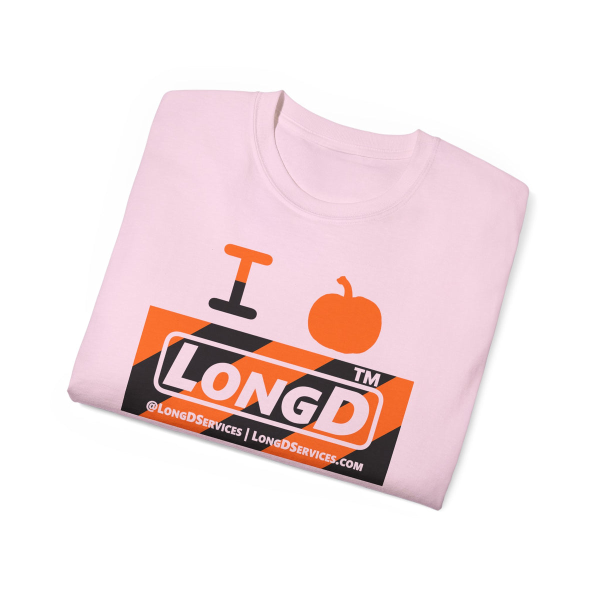 I pumpkin LongD Tag-domain negative original diagonal 6-striped logo cotton tee