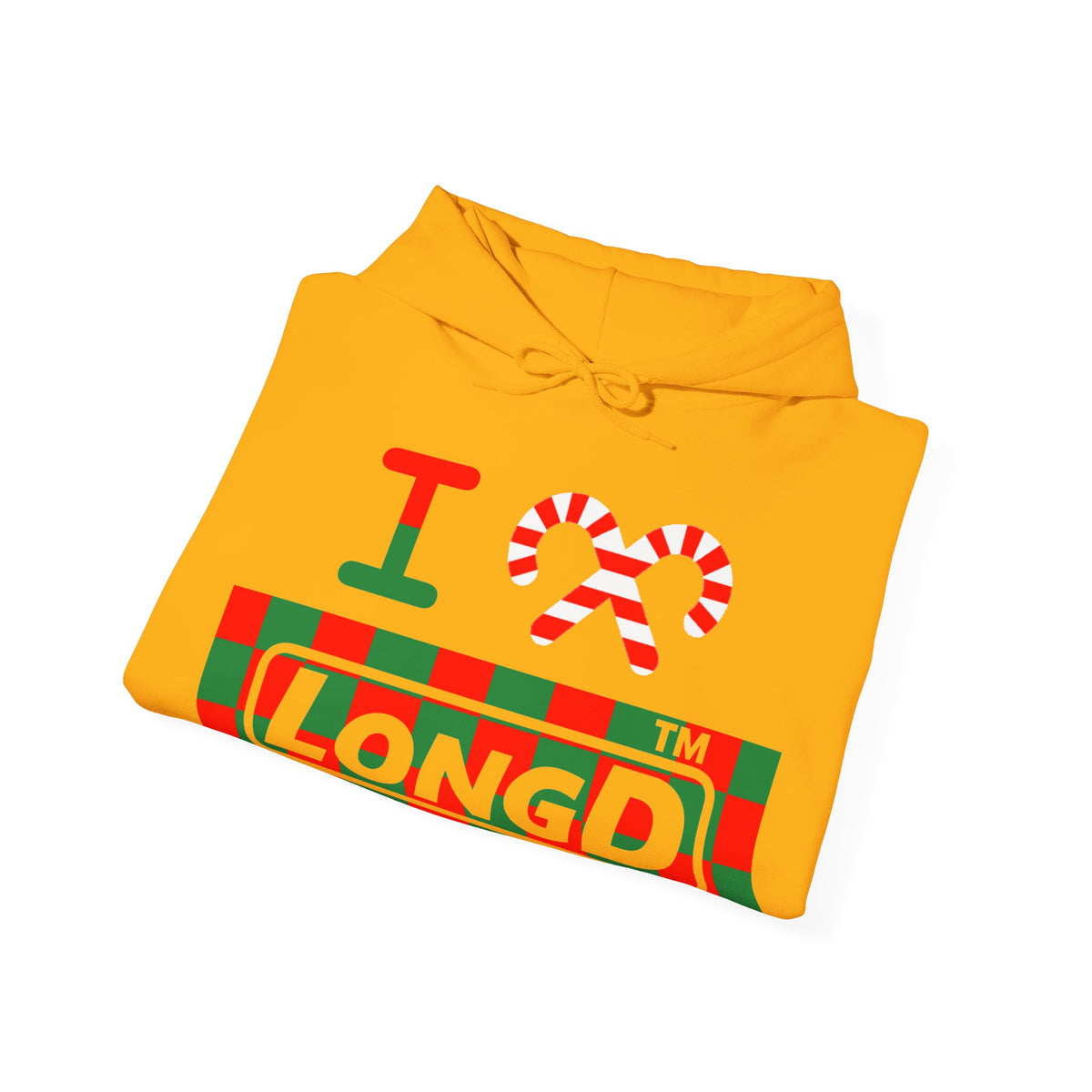 I candy cane LongD Chicago negative checkered logo hoodie