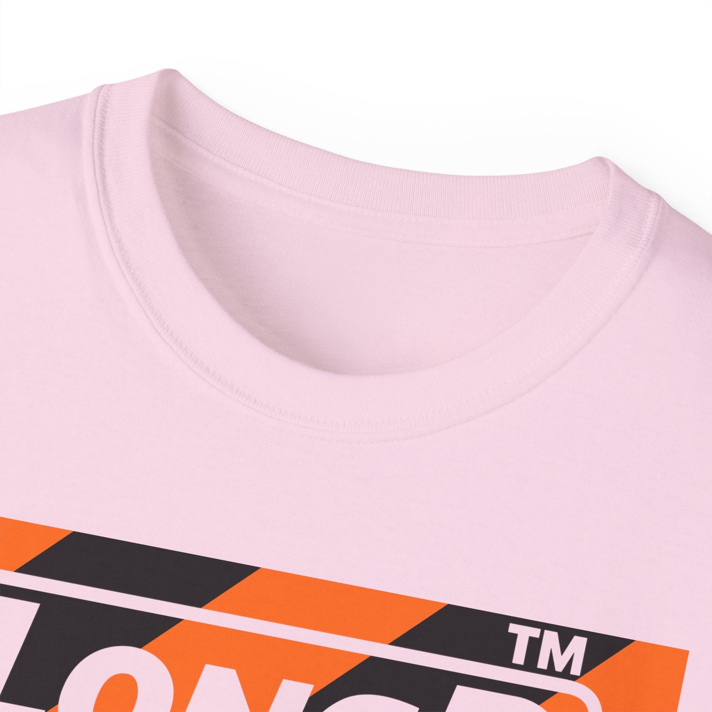 LongD Hyde Park negative diagonal 6-striped front-back logo (Halloween colors) cotton tee