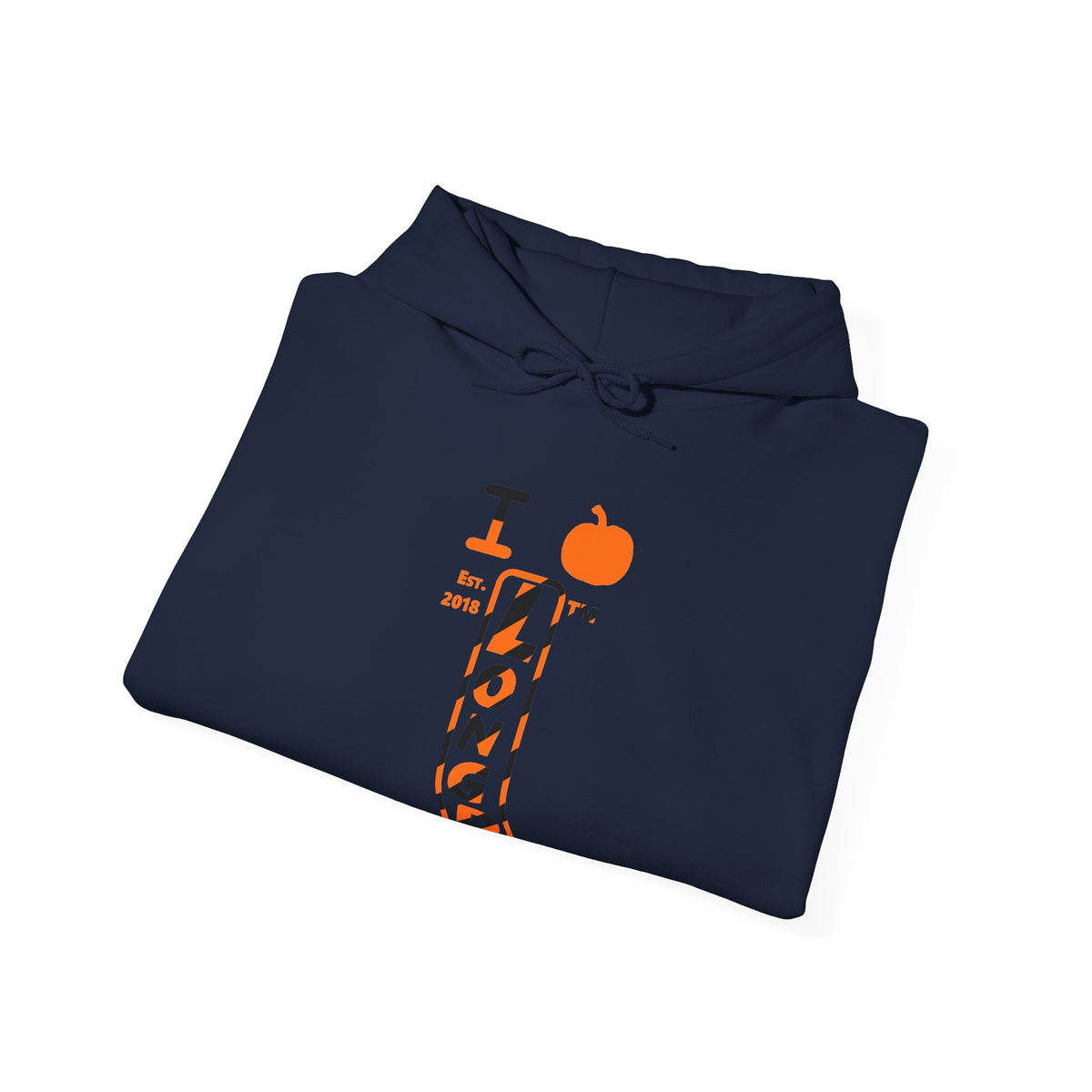 I pumpkin LongD Chicago positive upright pixel-weighted 12-striped logo hoodie