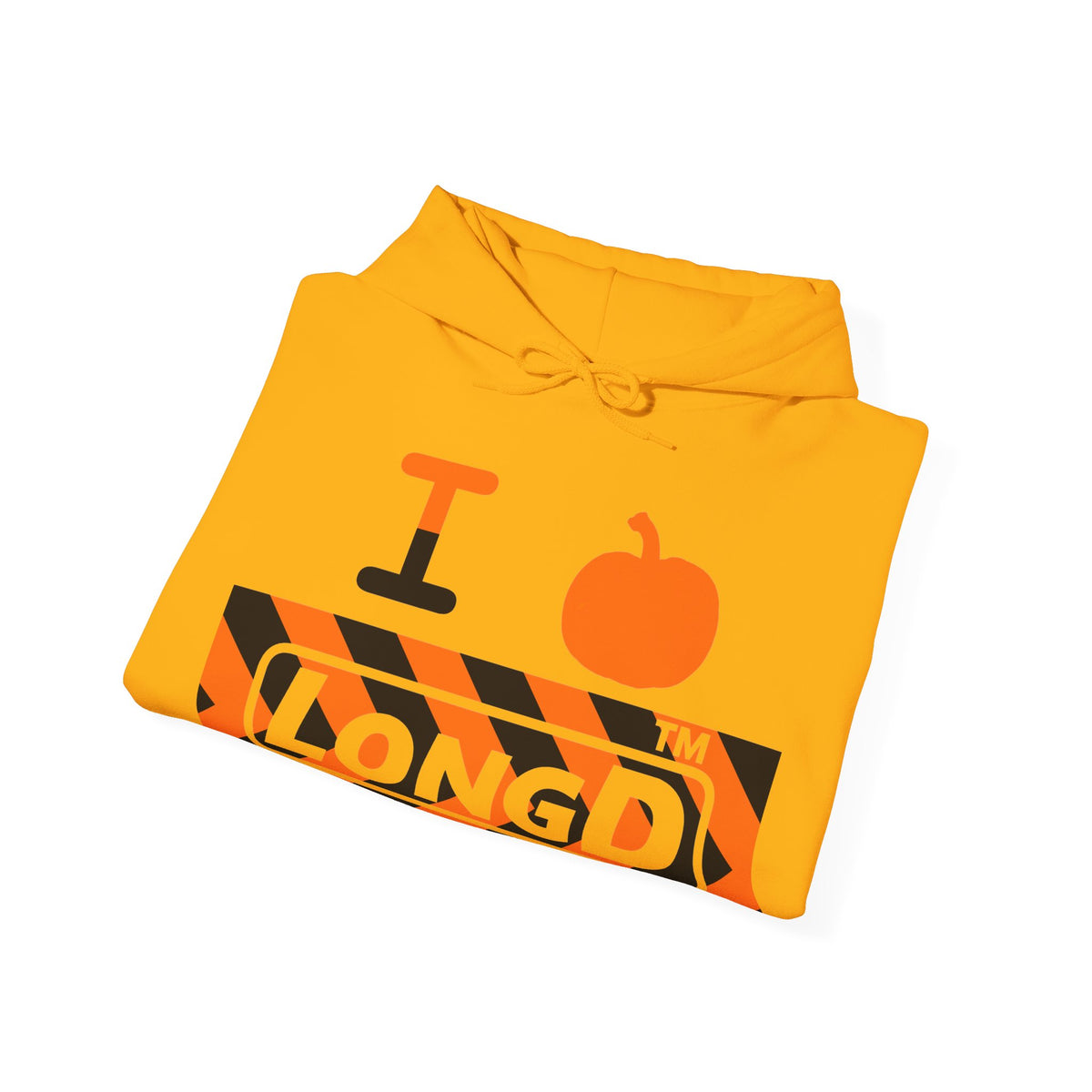 I pumpkin LongD Chicago negative forward chevron logo hoodie