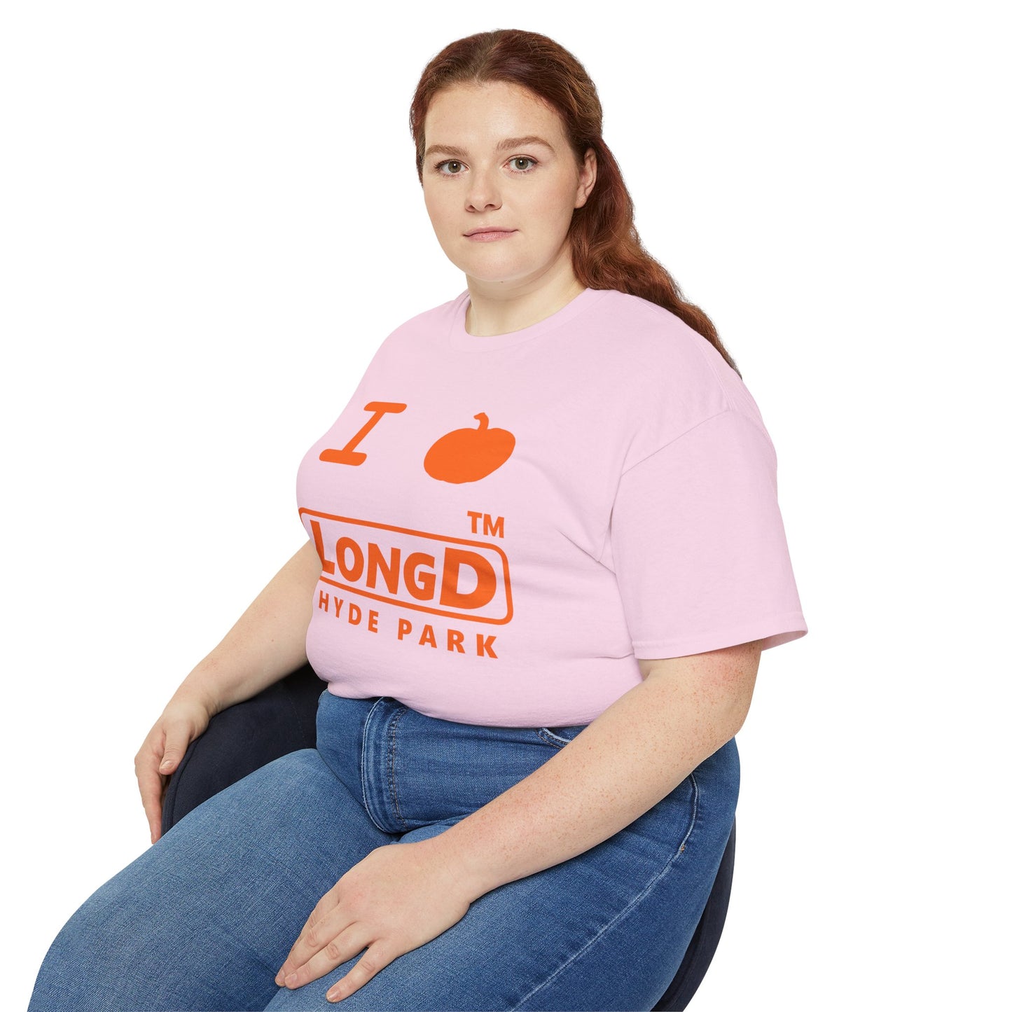 I Pumpkin LongD® Logo Cotton Tee positive orange basic Hyde Park logo