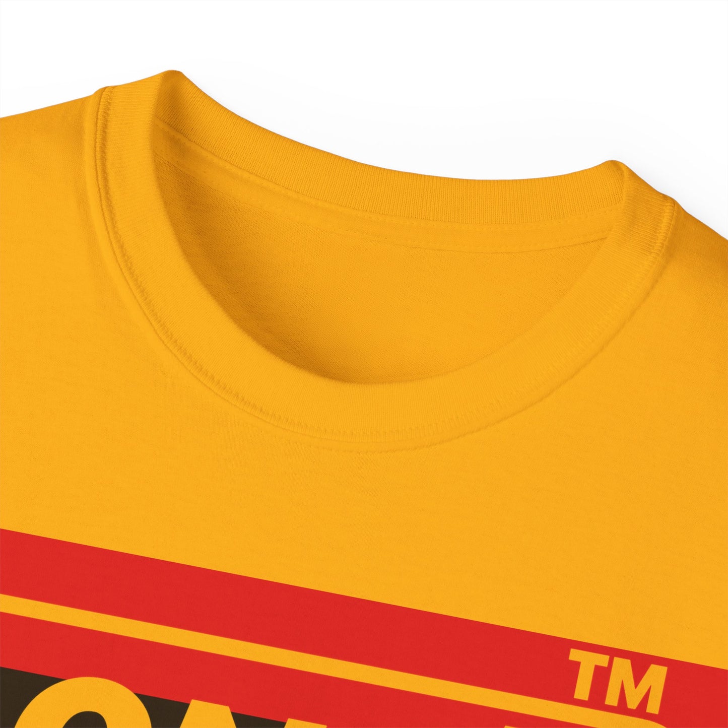 LongD negative horizontal 3-striped Chicago logo cotton tee (Juneteenth colors)