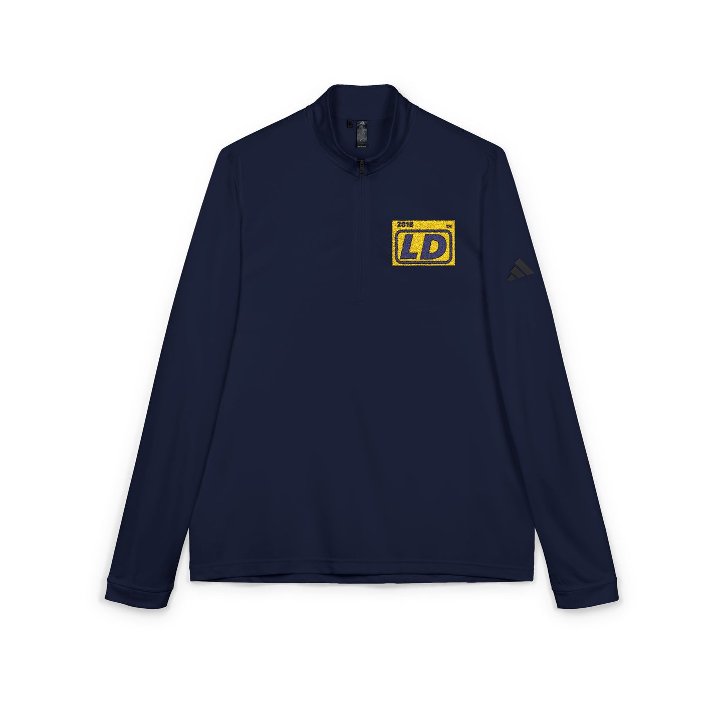Embroidered adidas® Quarter-Zip pullover official logo initials