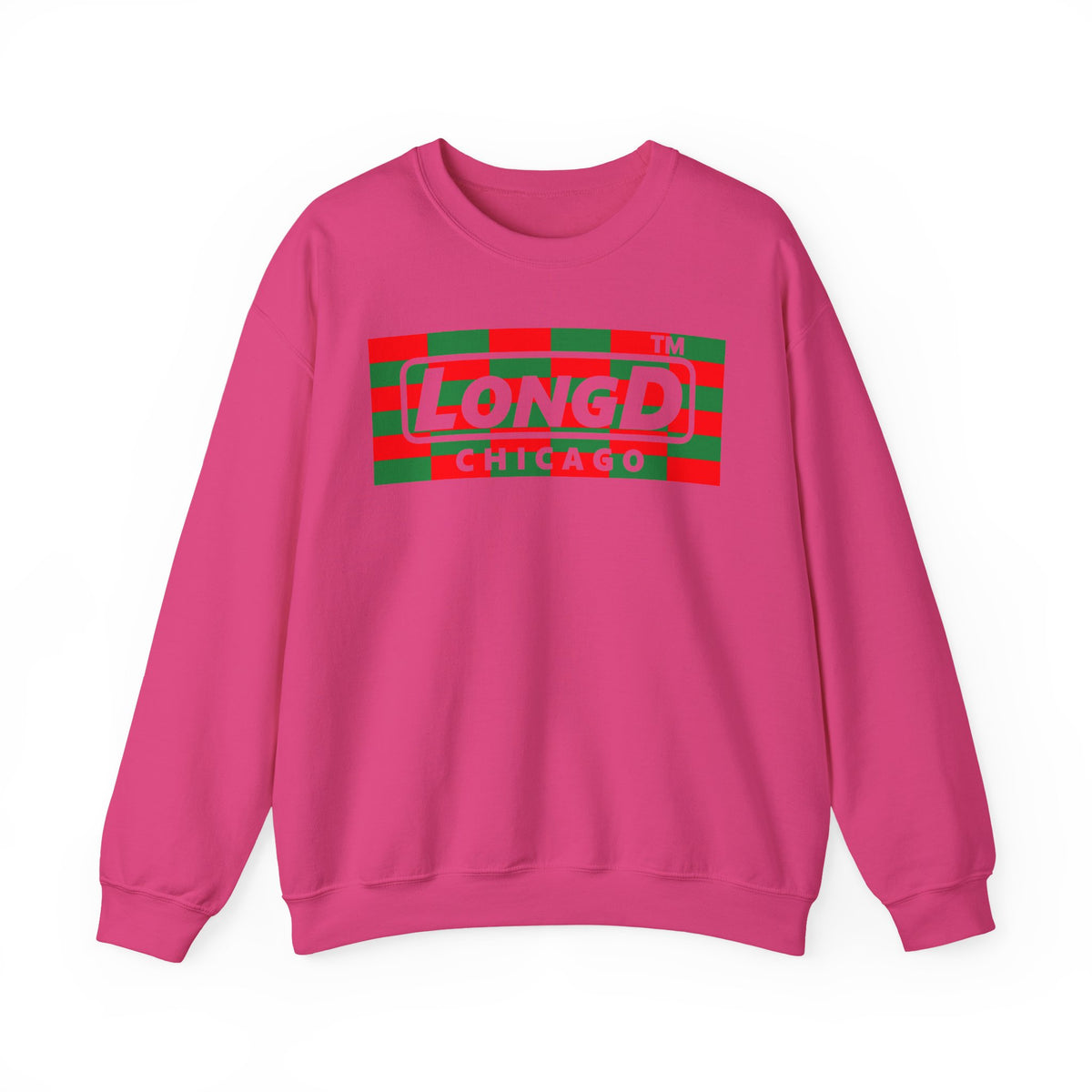 LongD Chicago negative tiled logo (Xmas colors) crewneck sweatshirt