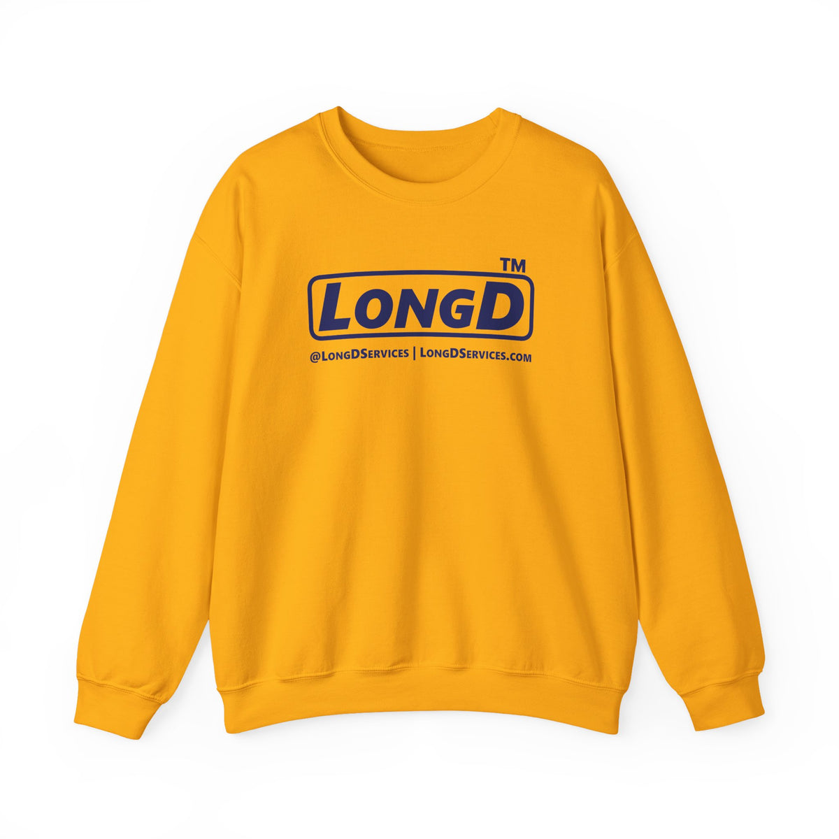 LongD Tag-domain positive official basic logo crewneck sweatshirt