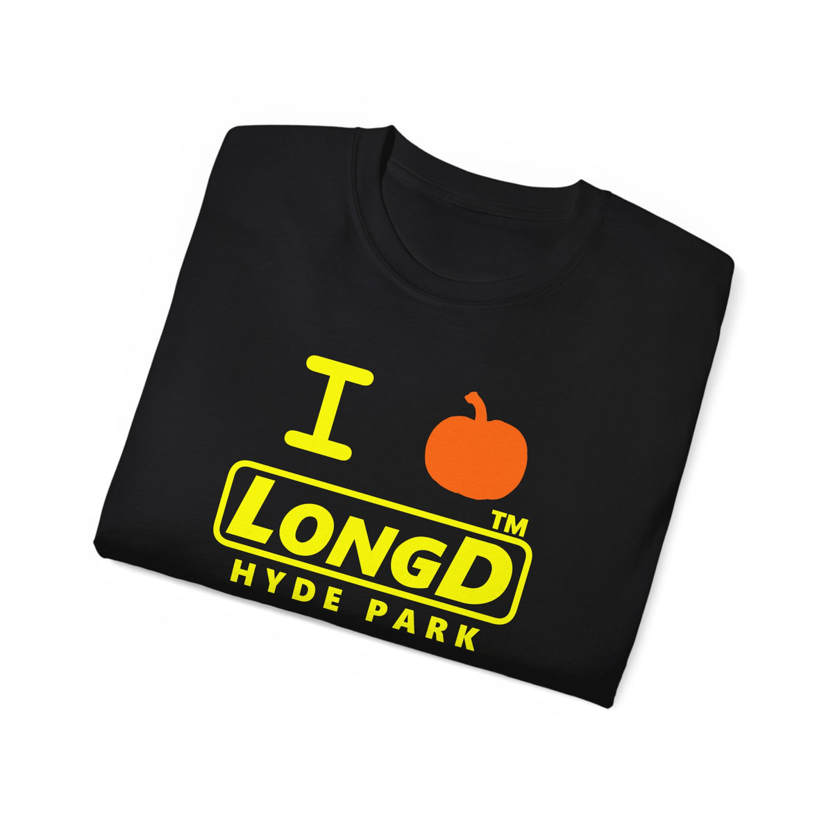 I pumpkin LongD Hyde Park positive alternate basic Yellow (FFFF00) logo cotton tee