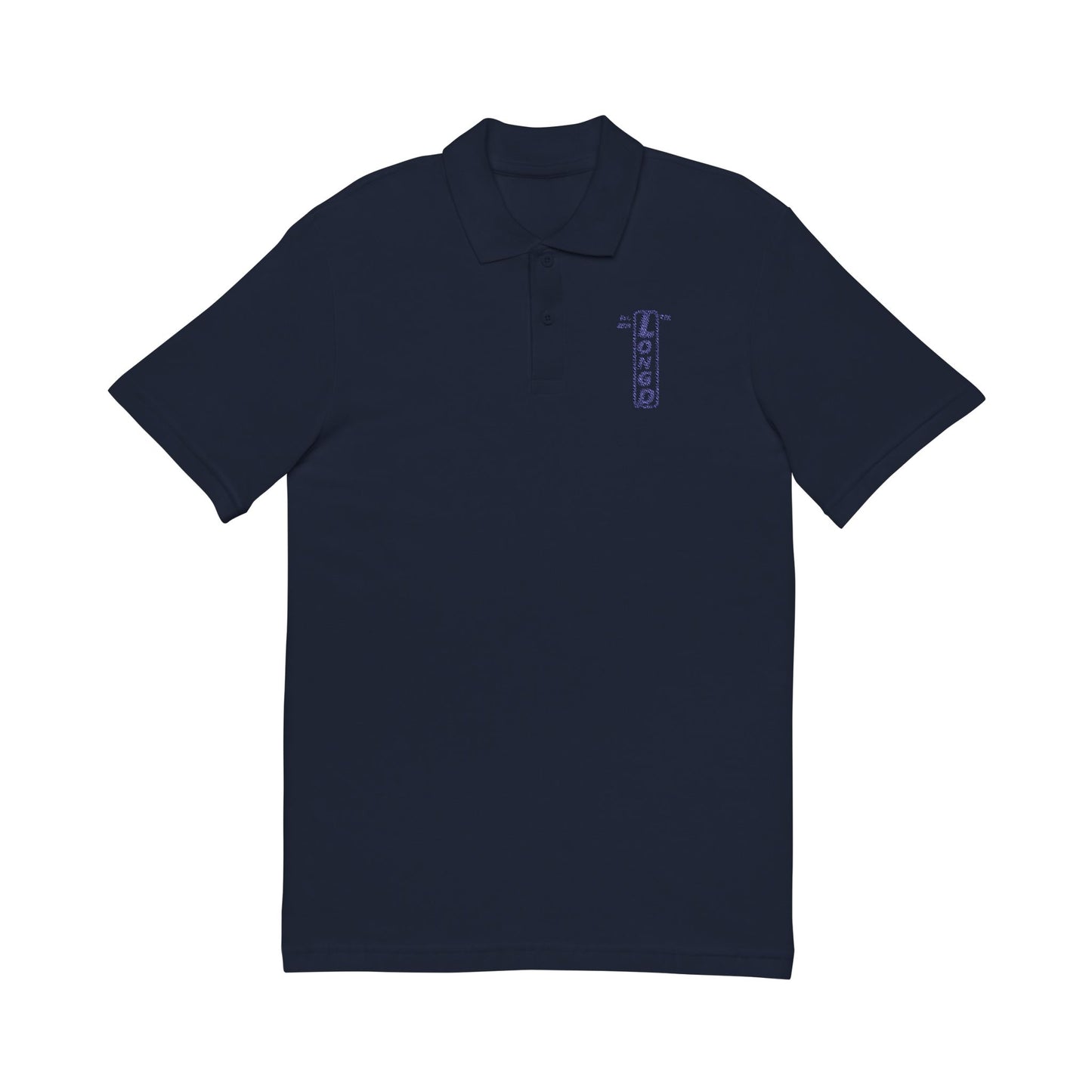 Embroidered LongD basic logo upright polo shirt