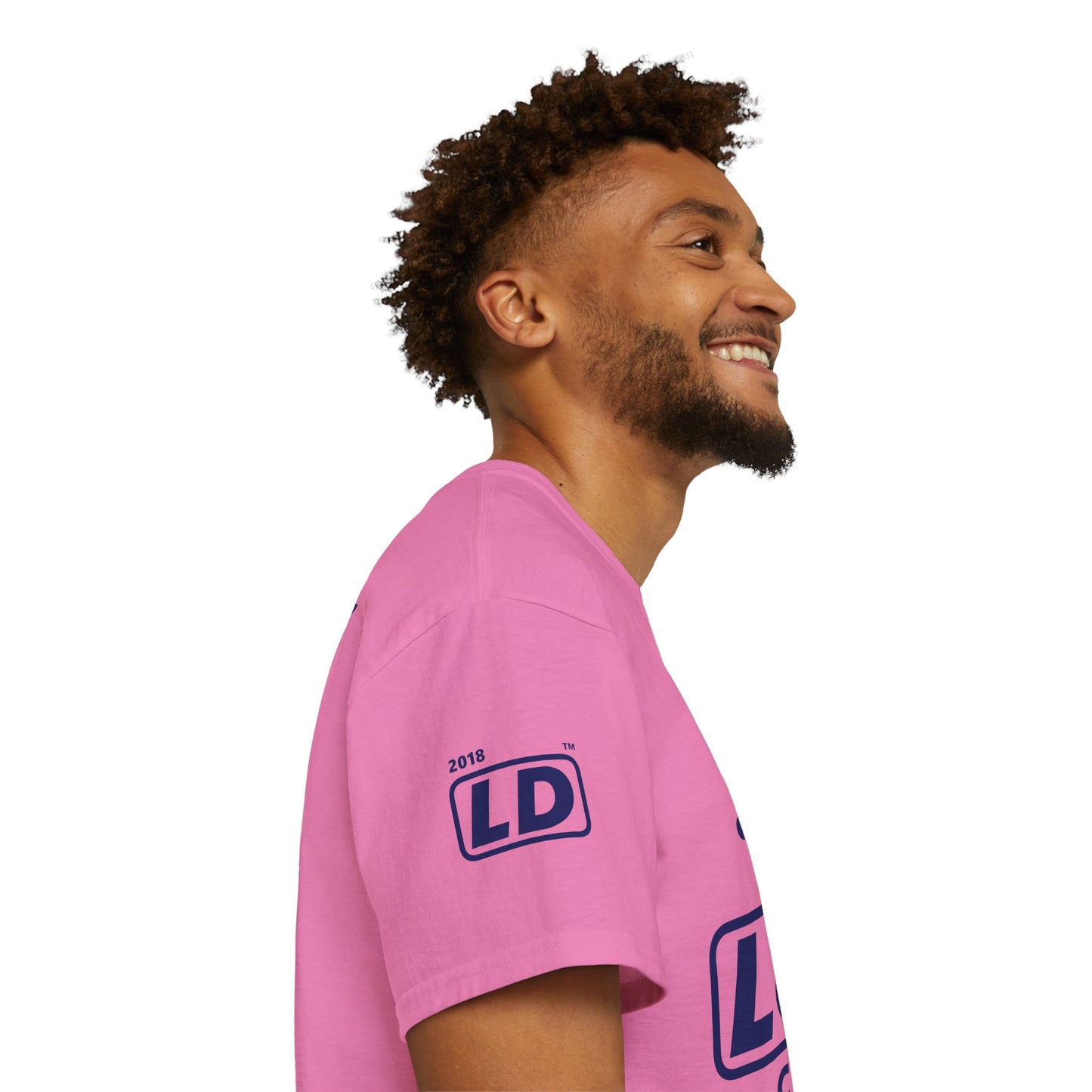 I fist LongD official Chicago logo 4-print cotton tee with multicolored fist