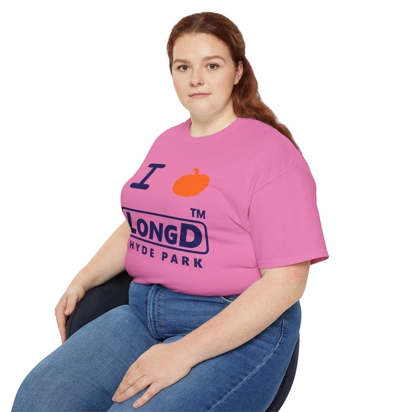 I Pumpkin LongD® Logo Cotton Tee positive blue basic Hyde Park logo