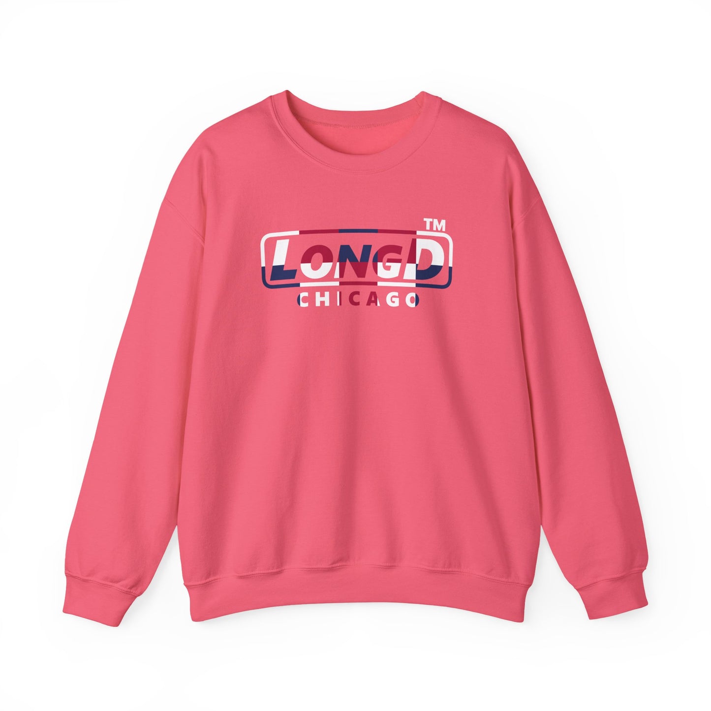 LongD positive 2x5 Chicago logo crewneck sweatshirt (patriotic colors)