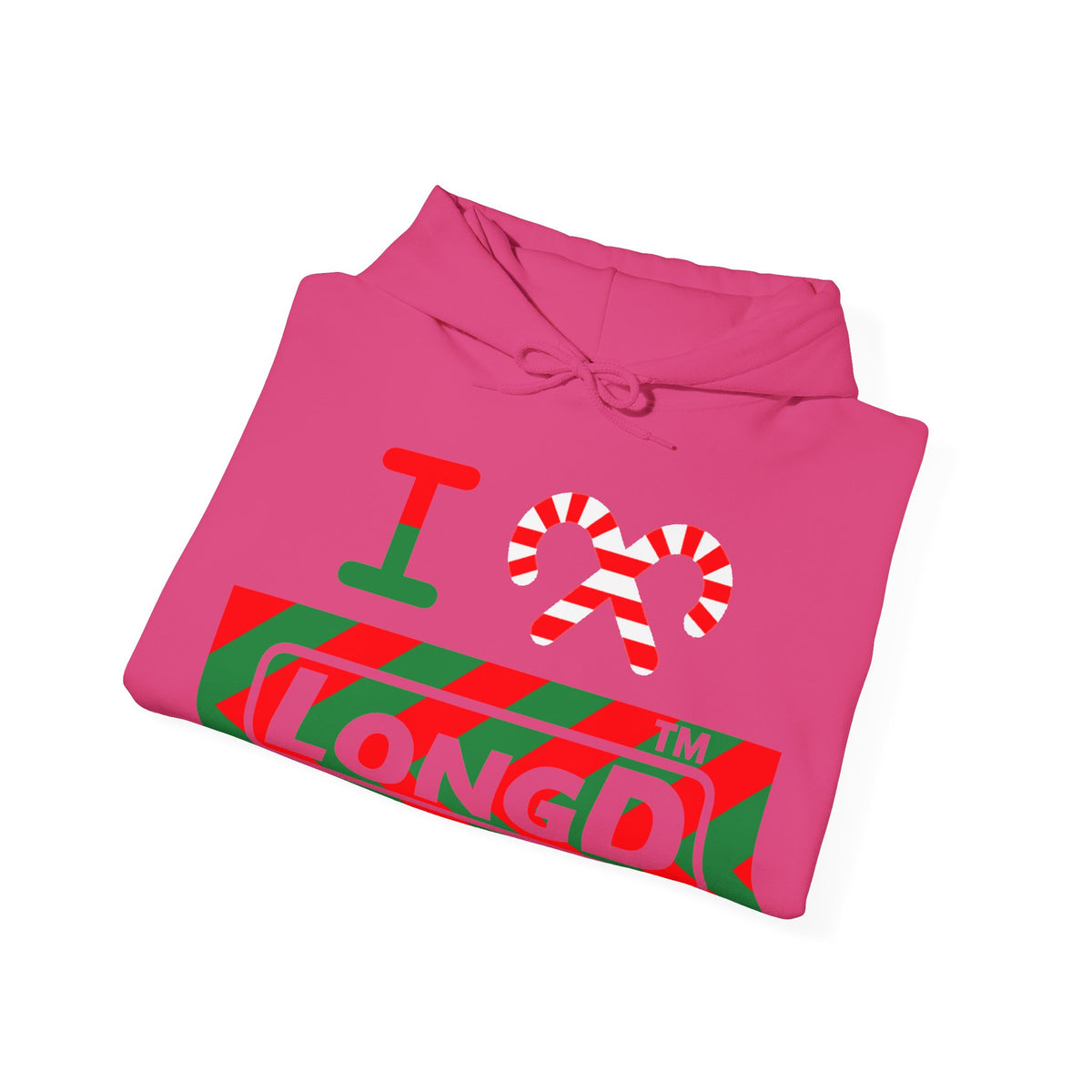 I candy cane LongD Chicago negative leftward chevron logo hoodie