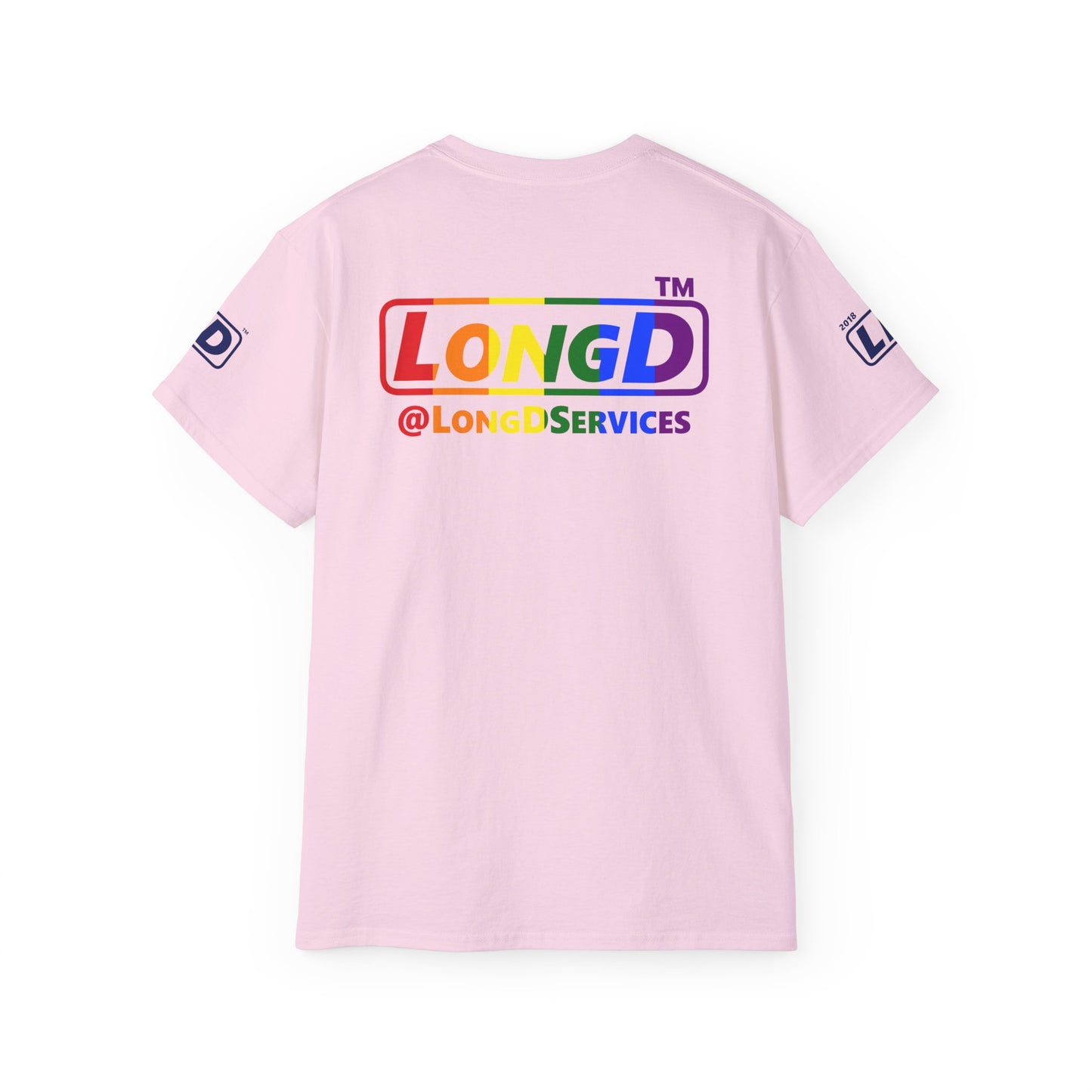I Luv LongD official Hyde Park 4-print logo cotton tee (Pride colors)