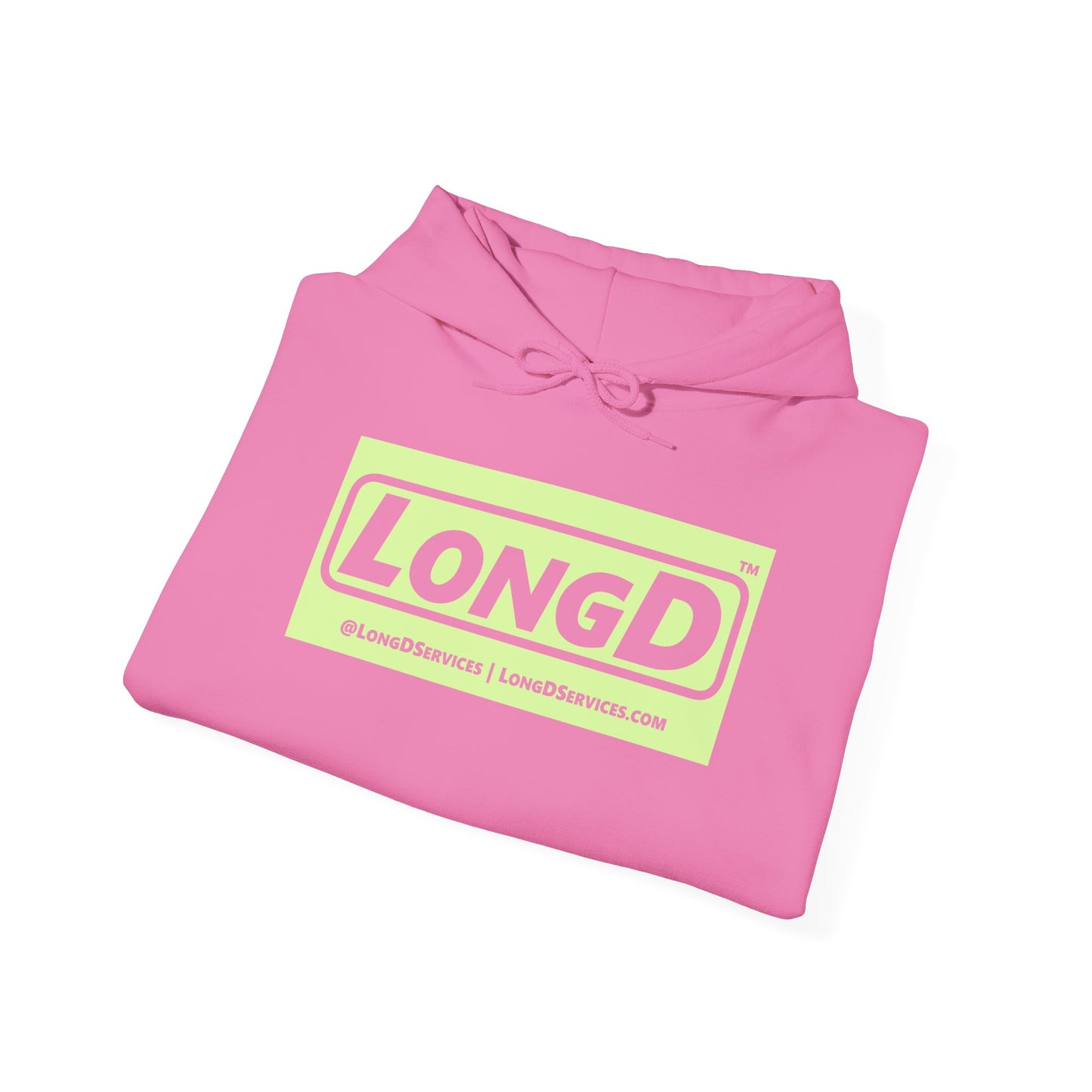 LongD® Logo Hoodie pastel negative green text