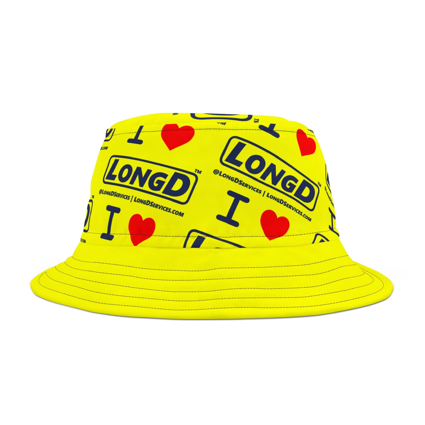 Repeat Grid of I Luv LongD Official Logo Bucket Hat