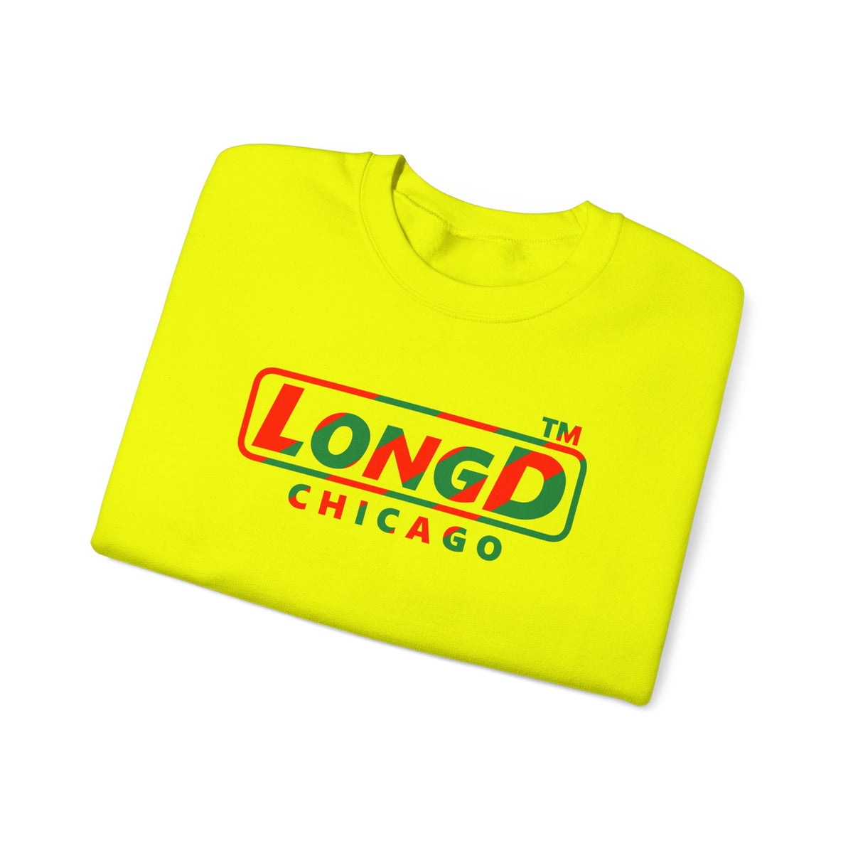 LongD Chicago positive pixel-weighted 6-striped logo (Xmas colors) crewneck sweatshirt