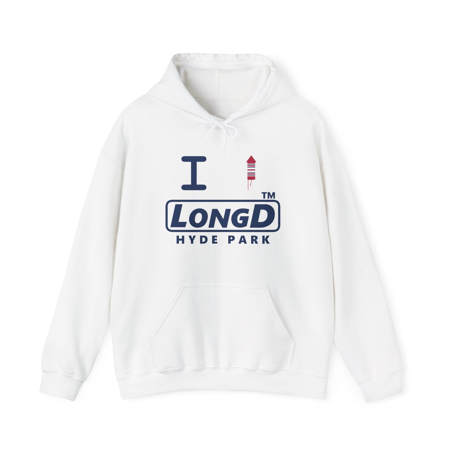 I firecracker LongD® positive basic official Hyde Park logo hoodie
