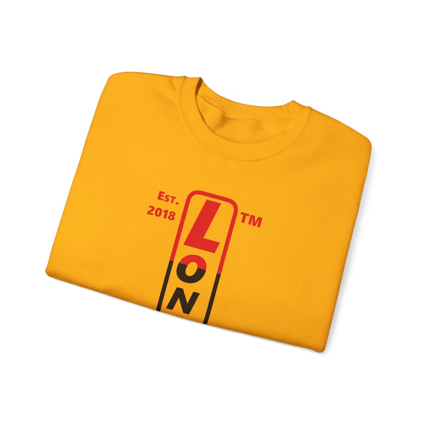 LongD positive horizontal 3-striped Chicago upright logo crewneck sweatshirt (Juneteenth colors)
