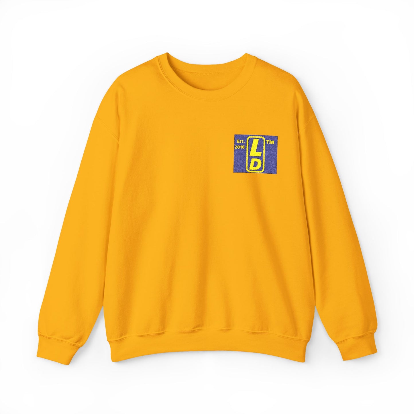 Embroidered Unisex Heavy Blend™ Crewneck Sweatshirt reverse logo upright initials