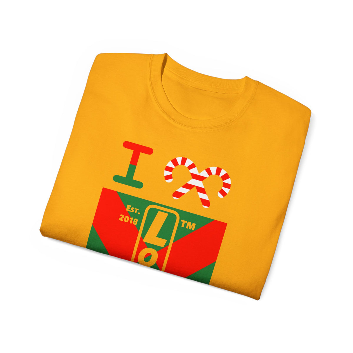 I candy cane LongD Tag negative upright argyle x logo cotton tee