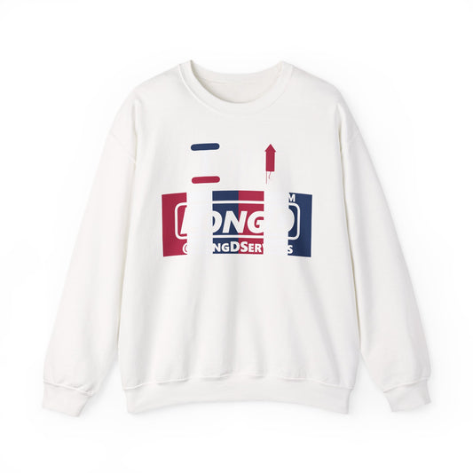 I firecracker LongD negative vertical 6-striped tag logo crewneck sweatshirt
