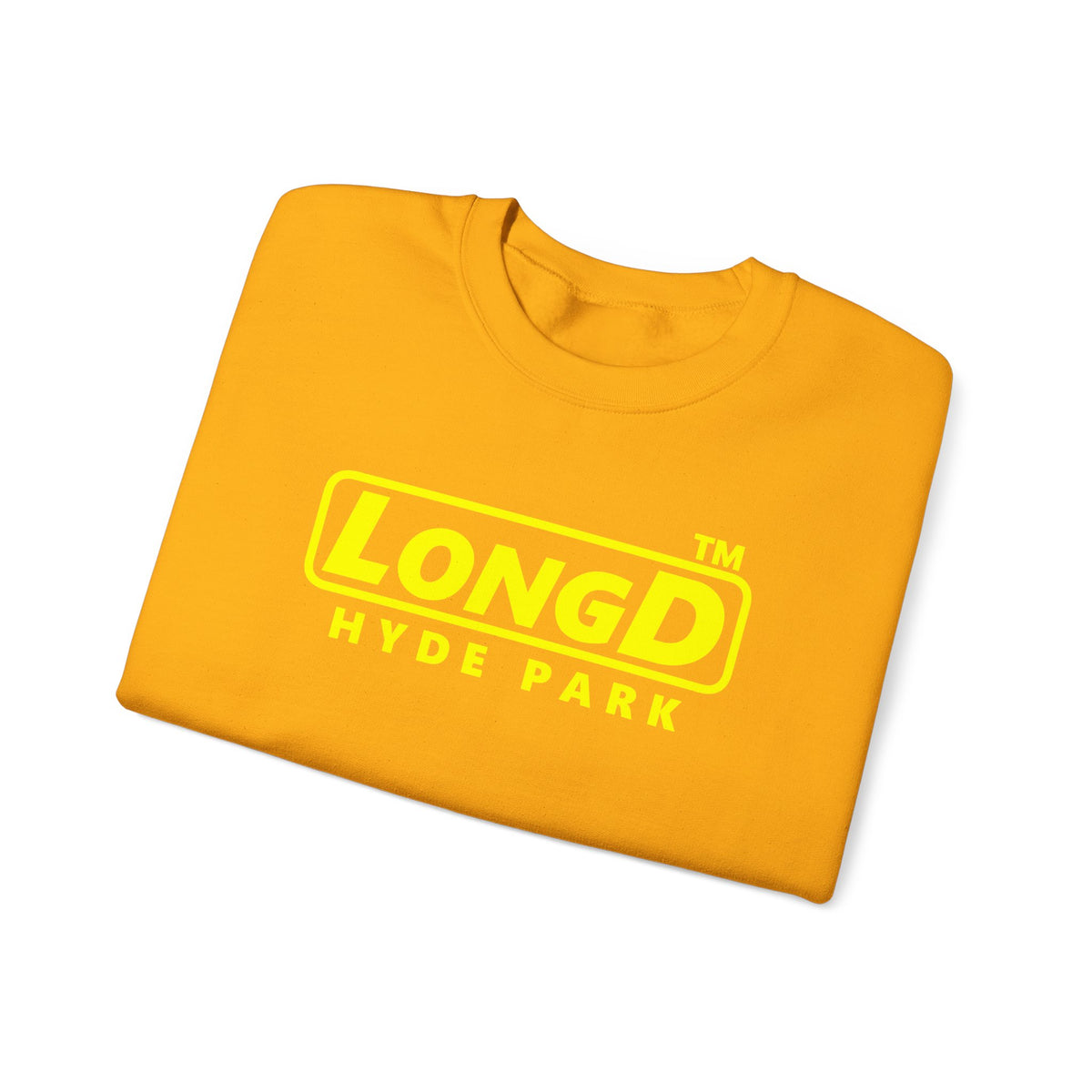 LongD Hyde Park positive alternate basic Yellow (FFFF00) logo crewneck sweatshirt