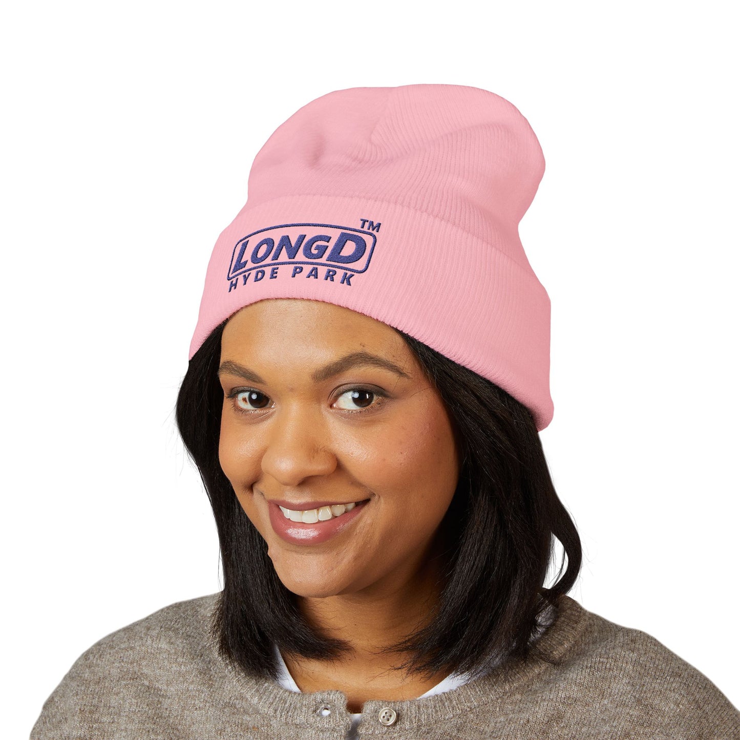 Embroidered Classic Cuffed Beanie Official Basic Hyde Park Logo
