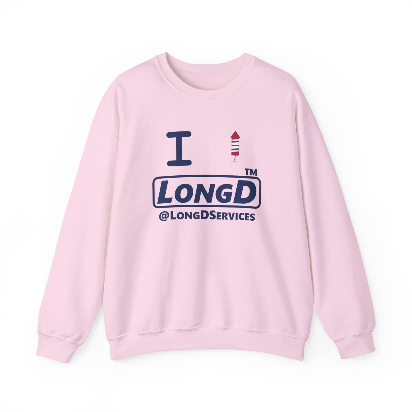I firecracker LongD official basic tag logo crewneck sweatshirt
