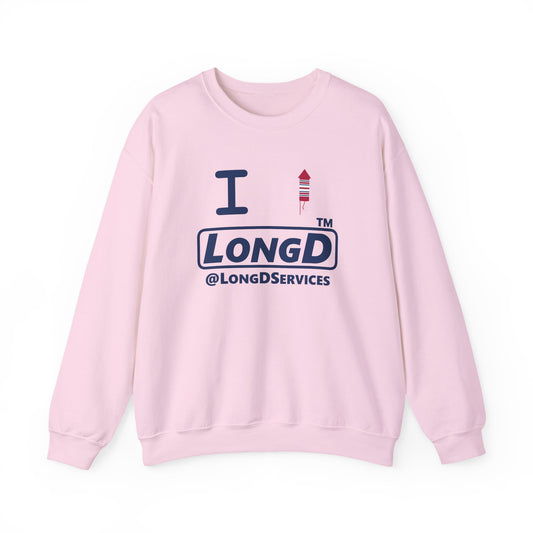 I firecracker LongD official basic tag logo crewneck sweatshirt