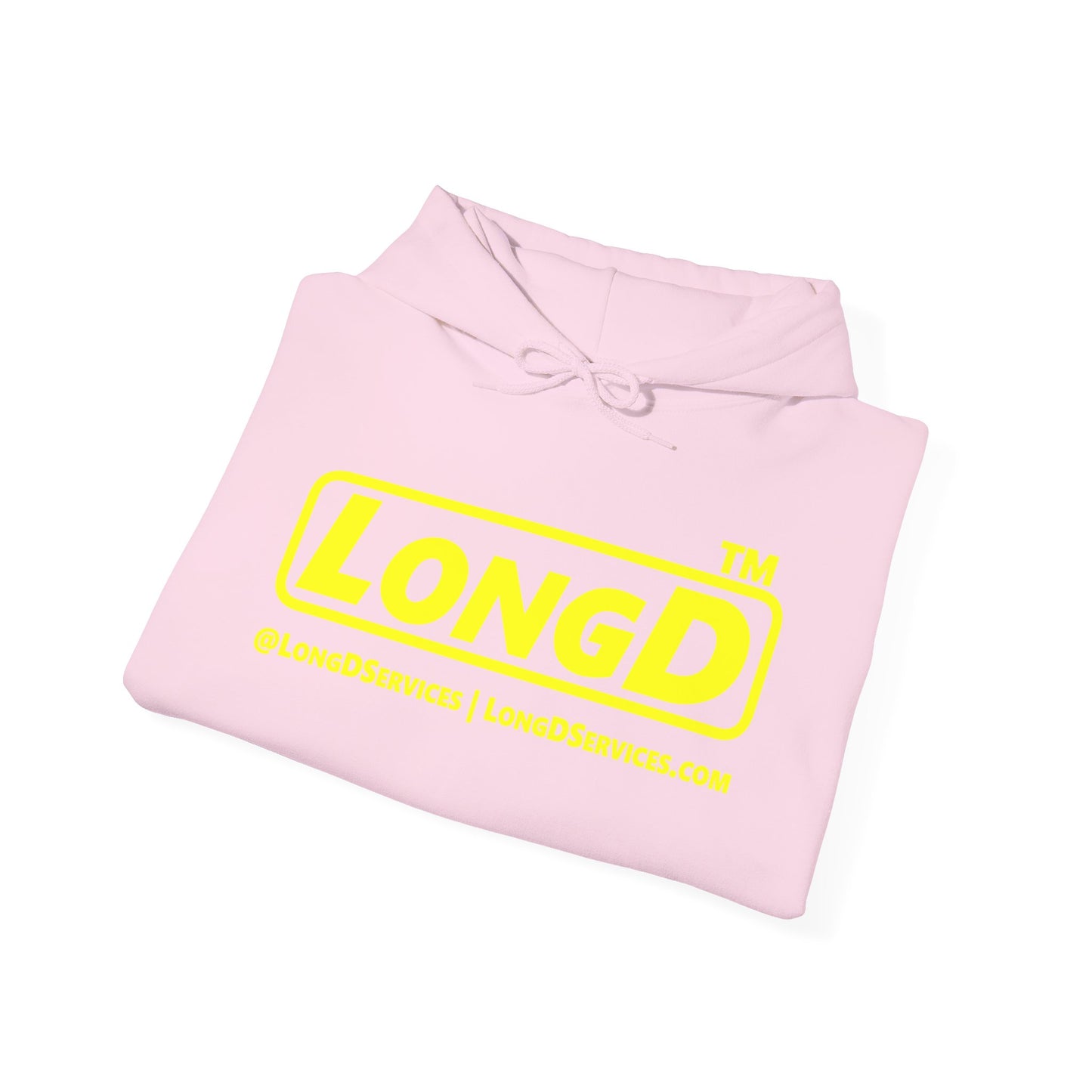 LongD Tag-domain positive alternate basic logo hoodie