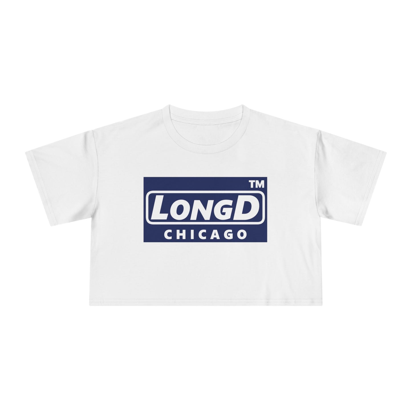 LongD Logo (Chicago negative official) Women's Crop Tee