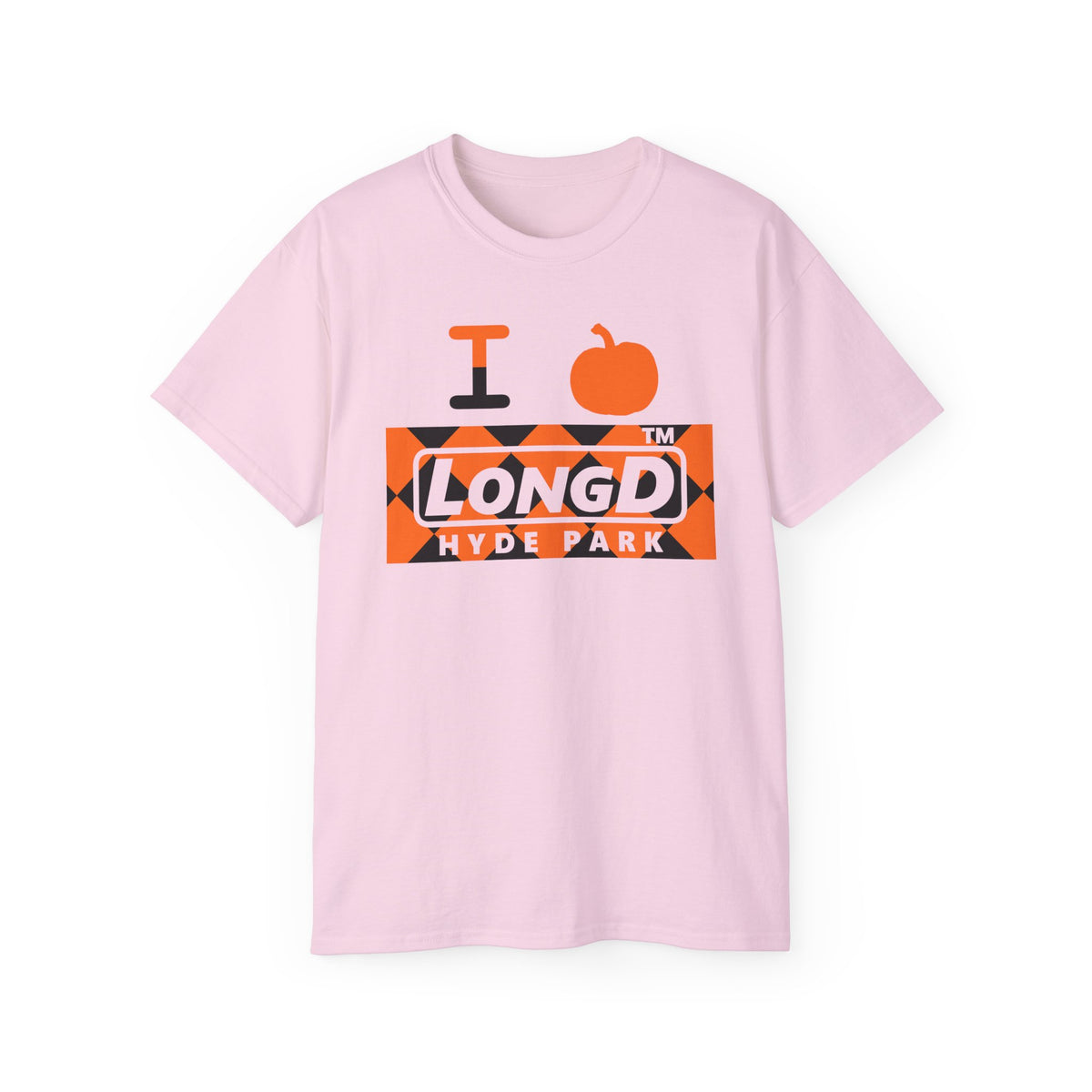 I pumpkin LongD Hyde Park negative argyle logo cotton tee