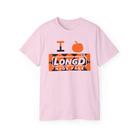 I pumpkin LongD Hyde Park negative argyle logo cotton tee