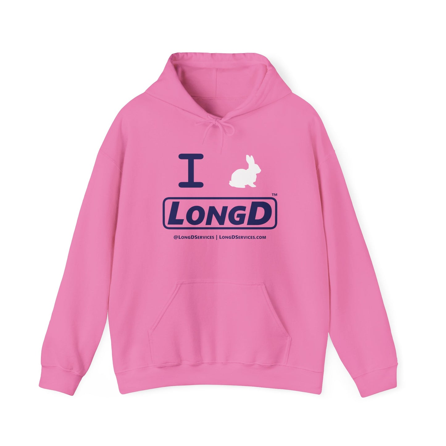 I Bunny LongD® Official Logo Hoodie (White Easter Bunny)