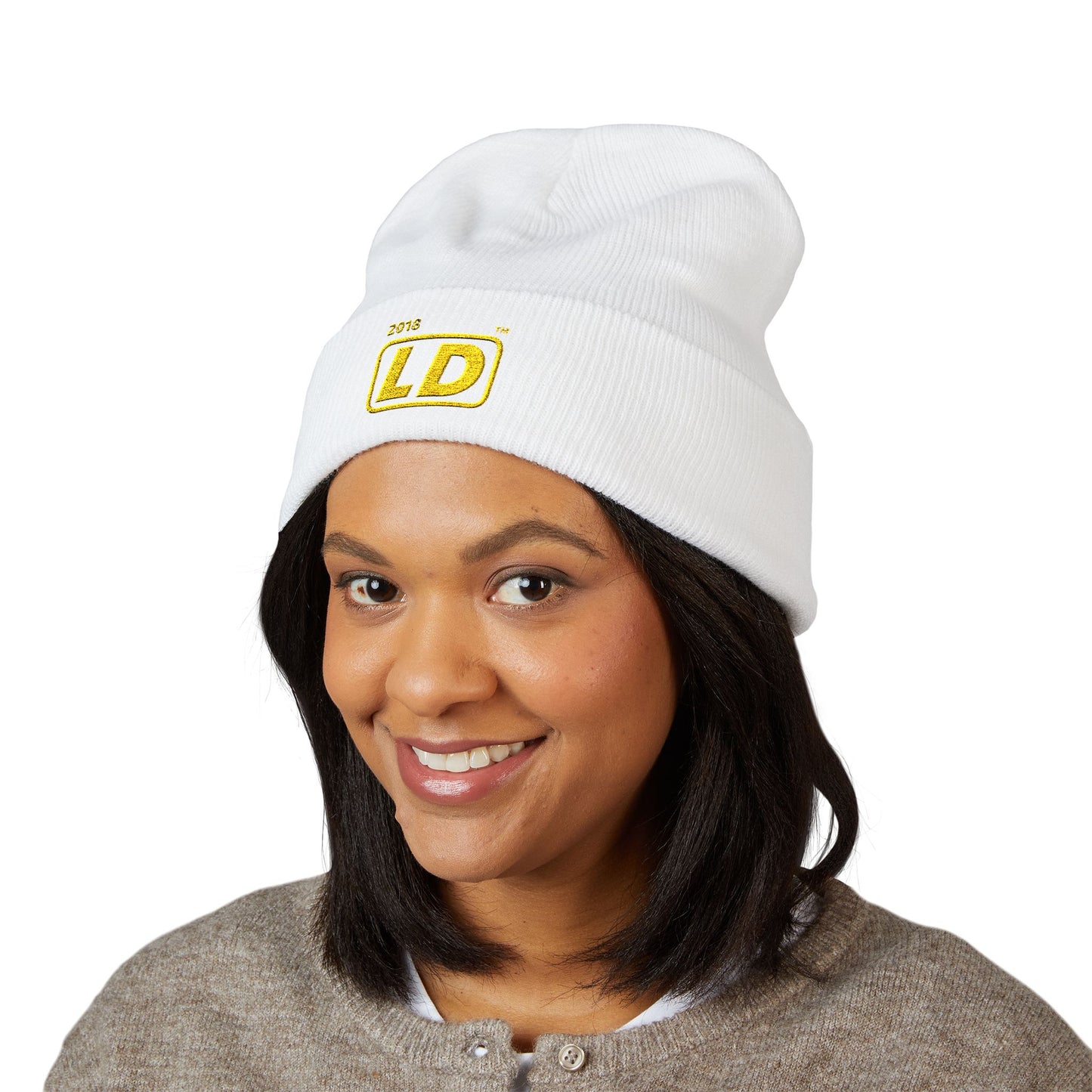 Embroidered Classic Cuffed Beanie reverse official basic logo initials