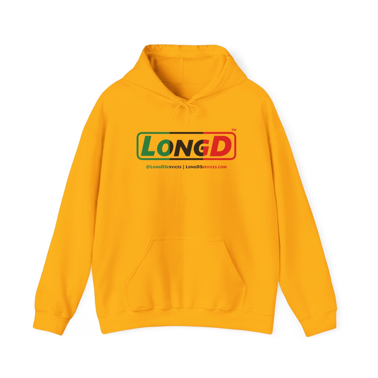 LongD® Logo Hoodie with Juneteenth positive thirds text