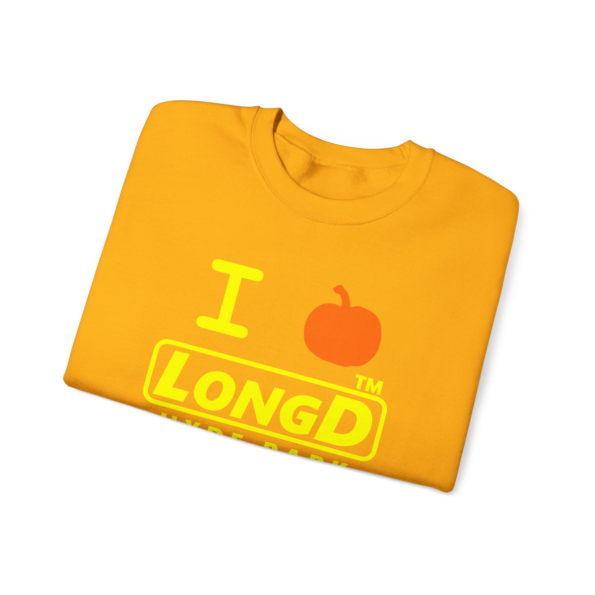 I pumpkin LongD Hyde Park positive alternate basic Yellow (FFFF00) logo crewneck sweatshirt