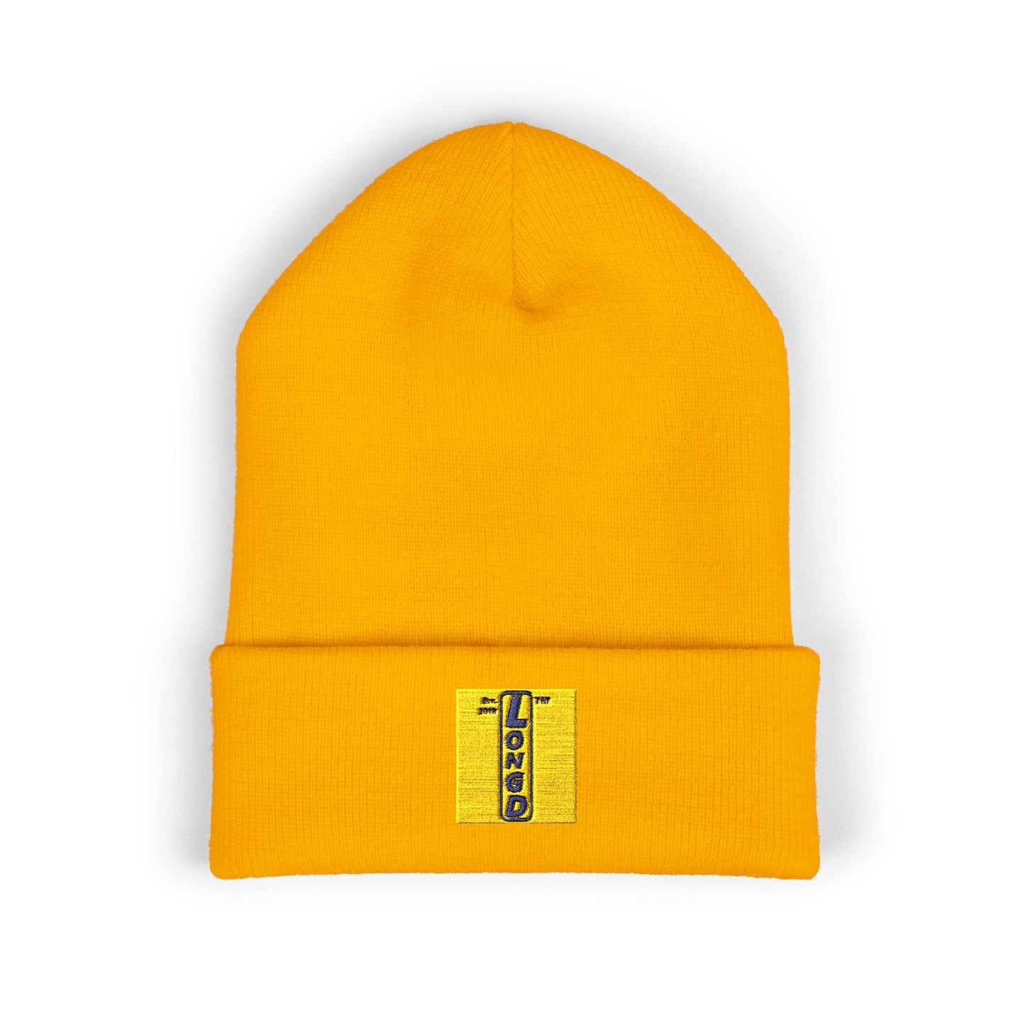 Embroidered Classic Cuffed Beanie official logo upright