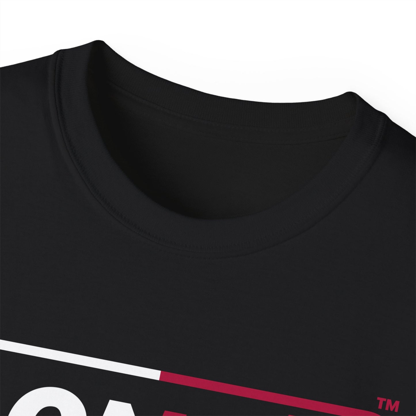 LongD® Logo Cotton Tee Red, White and Blue positive quarters text