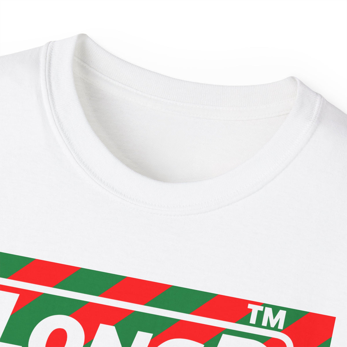 LongD Hyde Park negative leftward chevron logo (Xmas colors) cotton tee