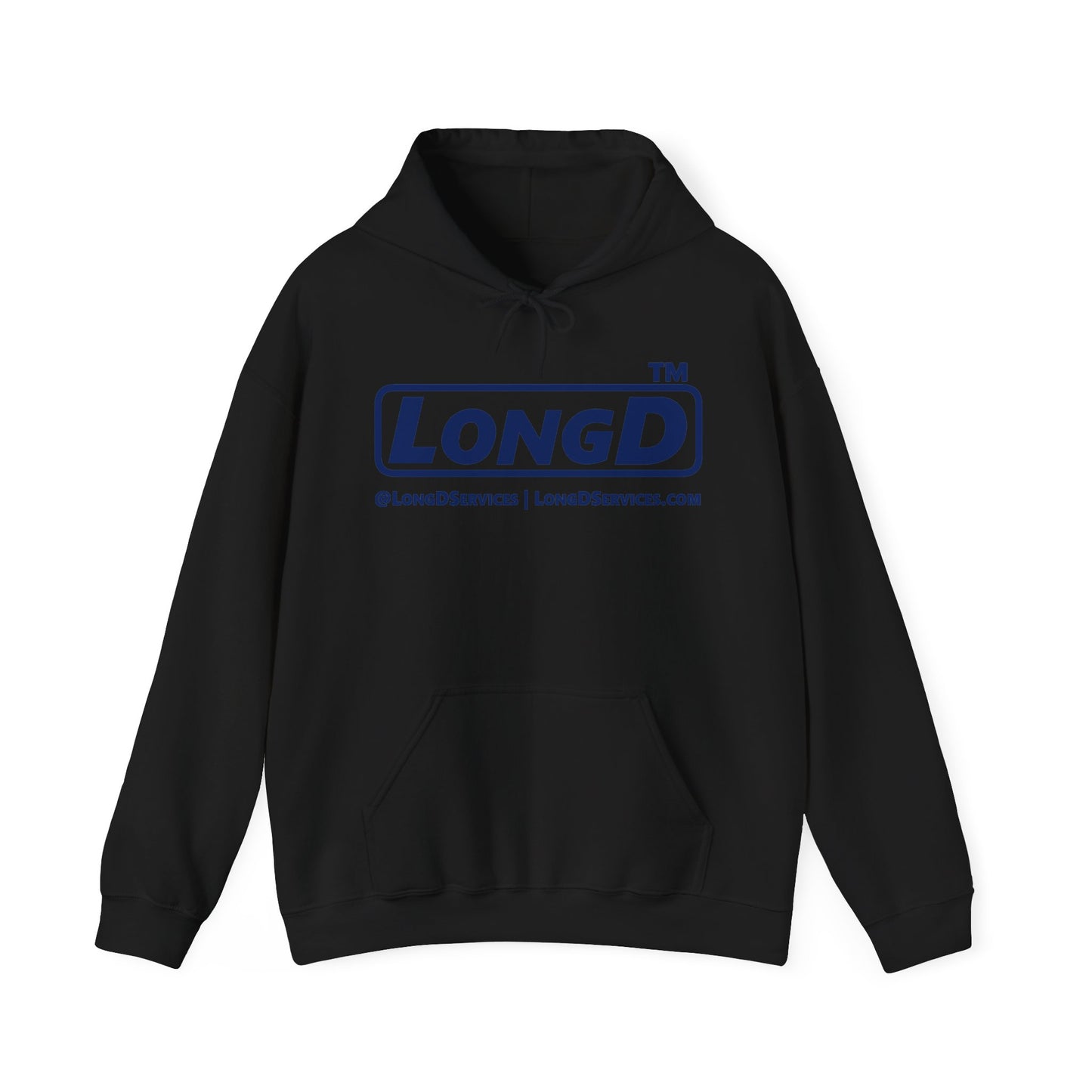LongD Tag-domain positive official basic logo hoodie