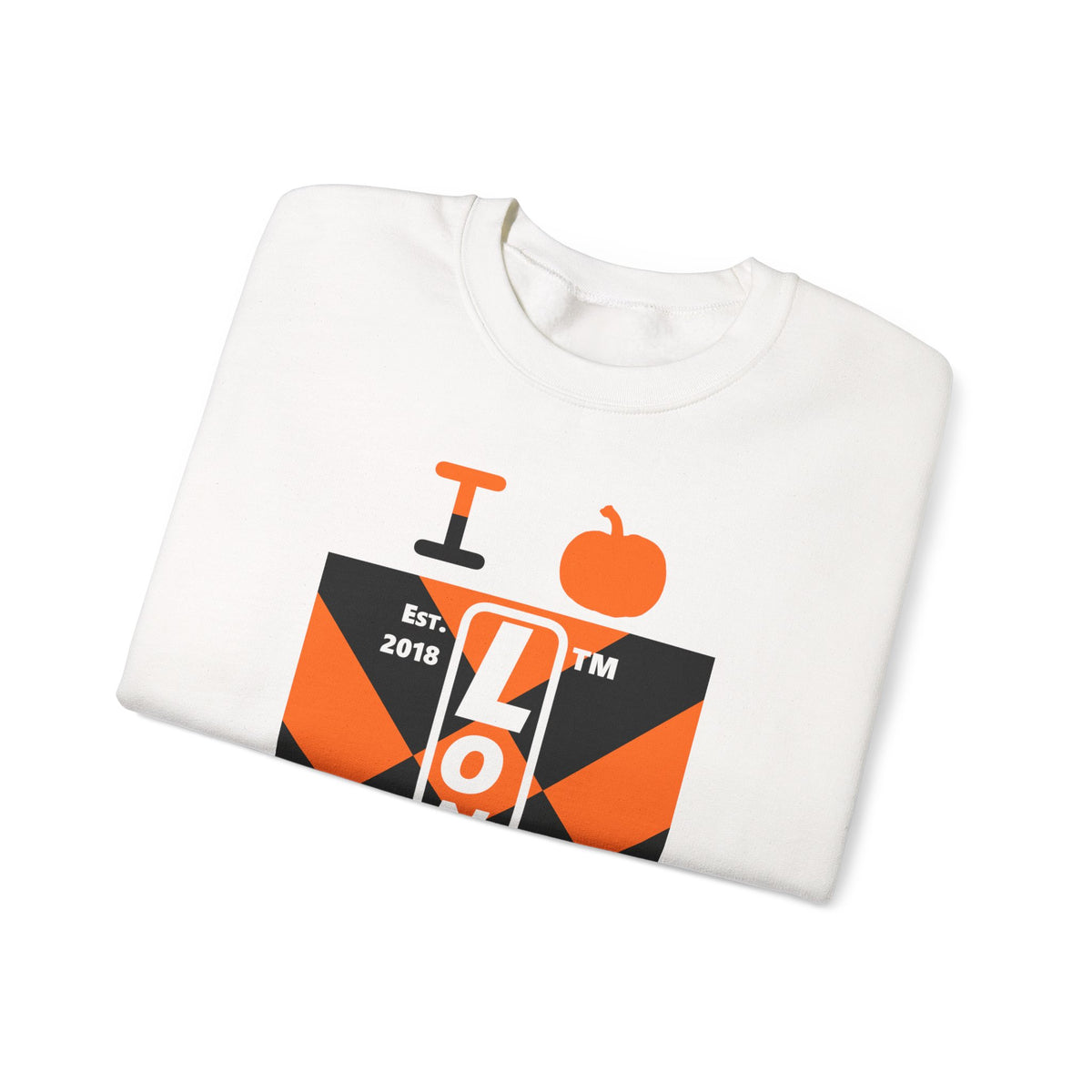 I pumpkin LongD Hyde Park negative upright mixed argyle logo crewneck sweatshirt